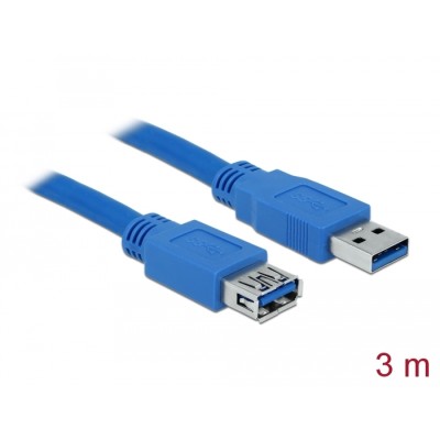 Delock Extension cable USB 3.0 Type-A male > USB 3.0 Type-A female 3 m blue