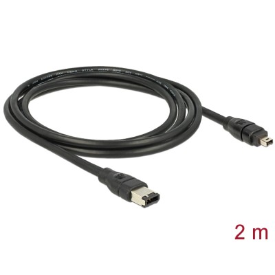Delock Cable FireWire 6 pin male  4 pin male 2 m 2