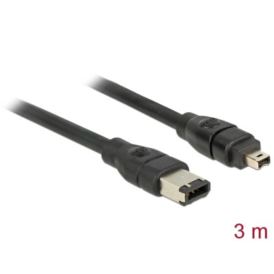 Delock Cable FireWire 6 pin male  4 pin male 3 m