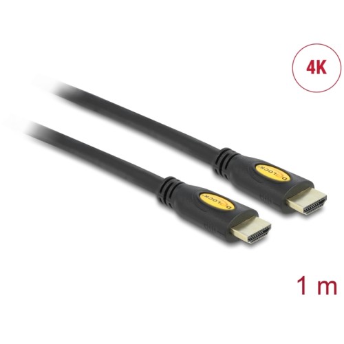 Delock Cable High Speed HDMI with Ethernet - HDMI-A male  HDMI-A male 4K 1.0 m