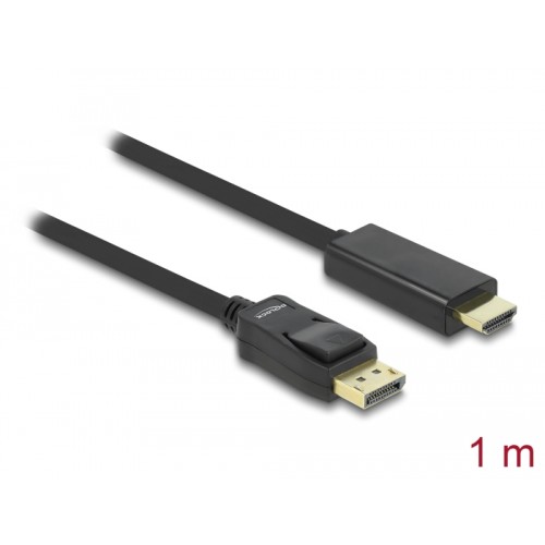 Delock Cable DisplayPort 1.1 male > High Speed HDMI-A male passive 1 m black
