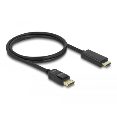 Delock Cable DisplayPort 1.1 male > High Speed HDMI-A male passive 1 m black 2