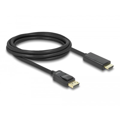 Delock Cable DisplayPort 1.1 male > High Speed HDMI-A male passive 2 m black 2