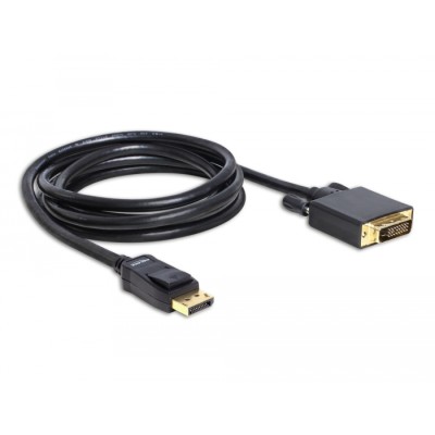 Delock Cable DisplayPort 1.2 male > DVI 24+1 male passive 2 m black 2