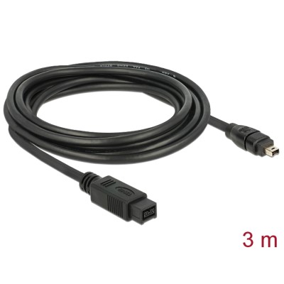Delock Cable FireWire 9 pin male  4 pin male 3 m 2