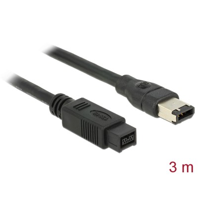 Delock Cable FireWire 9 pin male  6 pin male 3 m