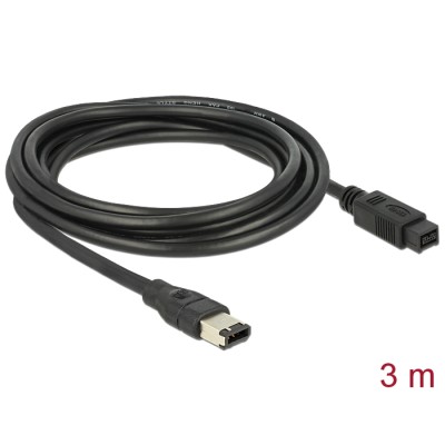 Delock Cable FireWire 9 pin male  6 pin male 3 m 2