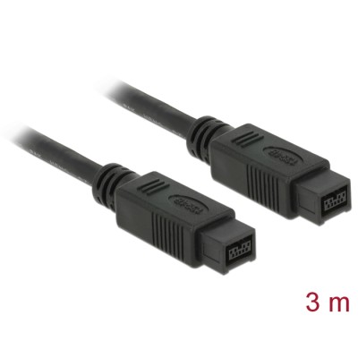 Delock Cable FireWire 9 pin male  9 pin male 3 m