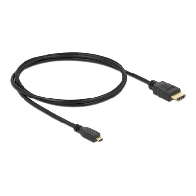 Delock Cable High Speed HDMI with Ethernet A/D male/male 1m 2
