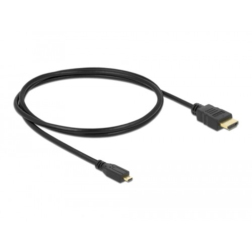Delock Cable High Speed HDMI with Ethernet A/D male/male 1m