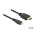 Delock Cable High Speed HDMI with Ethernet A/D male/male 3m