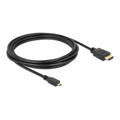 Delock Cable High Speed HDMI with Ethernet A/D male/male 3m 2
