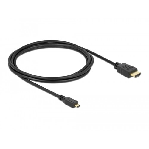 Delock Cable High Speed HDMI with Ethernet A male  Micro-D male 2 m