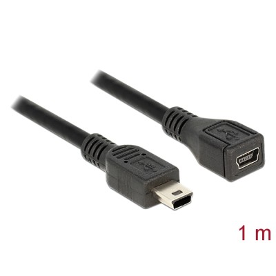 Delock Cable USB 2.0 mini-B Extension male/female 1m