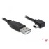 Delock USB 2.0 Cable Type-A male to Type Mini-B male angled 1 m