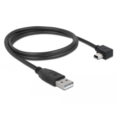 Delock Cable USB-A male > USB mini-B male angled 90° left 2
