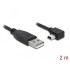 Delock USB 2.0 Cable Type-A male to Type Mini-B male angled 2 m