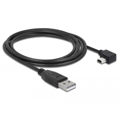 Delock Cable USB-A male > USB mini-B male angled 90° left 2