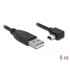 Delock Cable USB-A male > USB mini-B male angled 90° left