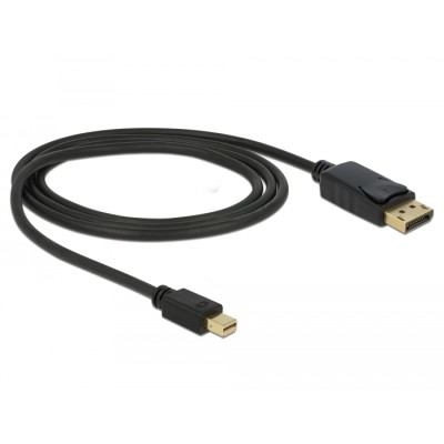 Delock Cable Mini DisplayPort 1.2 male  DisplayPort male 4K 60 Hz 1.0 m 2