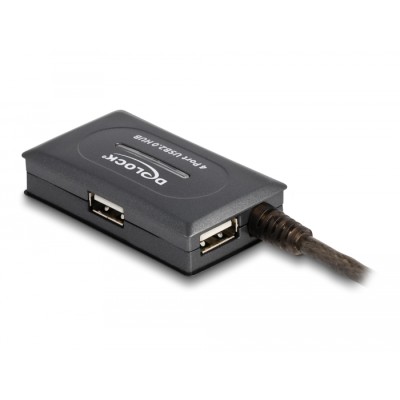 Delock USB 2.0 Extension Cable 10 m active with 4 port Hub 2