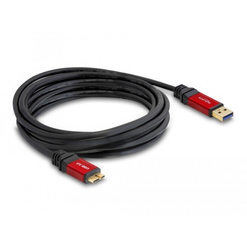 Delock Cable USB 3.2 Gen 1 Type-A male  USB 3.2 Gen 1 Type Micro-B male 5 m Premium