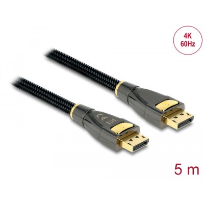 Delock Cable DisplayPort 1.2 male  DisplayPort male 4K 60 Hz 5 m Premium