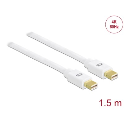 Delock Cable Mini DisplayPort 1.2 male  Mini DisplayPort male 4K 60 Hz 1.5 m