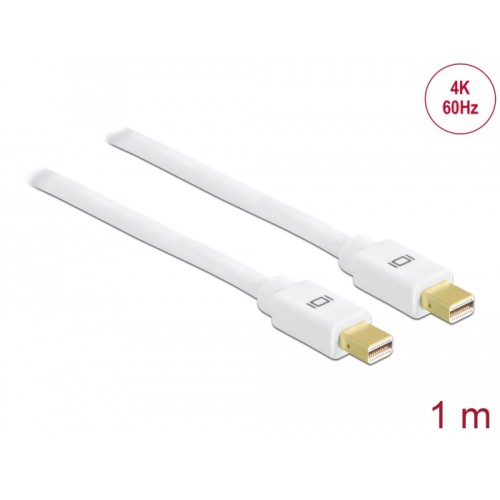 Delock Cable Mini DisplayPort 1.2 male-Mini DisplayPort male 4K 60 Hz 1 m