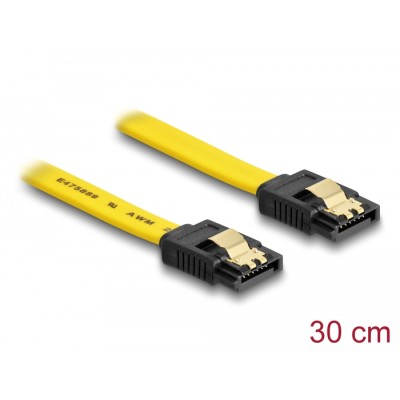 Delock SATA 6 Gb/s Cable 30 cm yellow