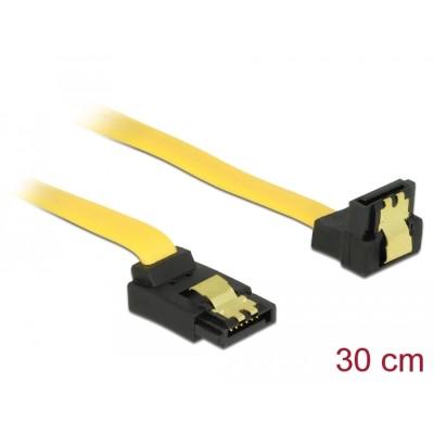Delock SATA 6 Gb/s Cable upwards angled to downwards angled 30 cm yellow