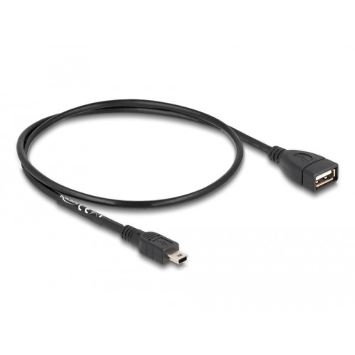 Delock USB 2.0 cable Type-A female to mini USB male 0.5 m