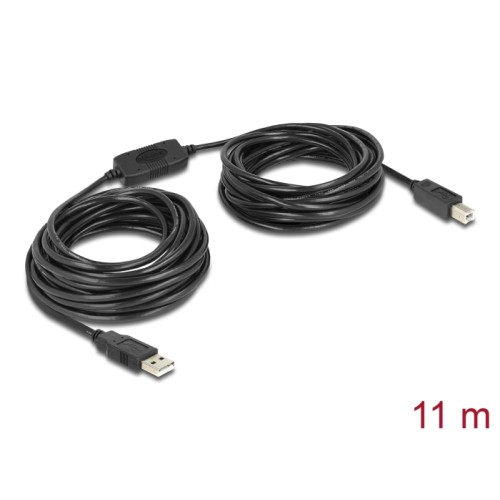 Delock Cable USB 2.0 Type-A male > USB 2.0 Type-B male 11 m