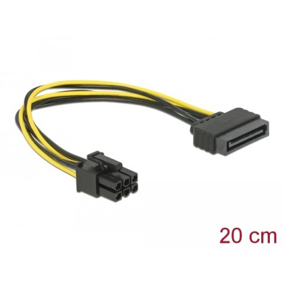 Delock Cable Power SATA 15 pin > 6 pin PCI Express