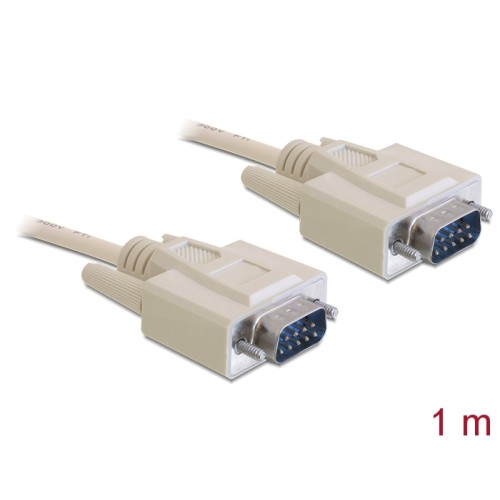 Delock Cable Serial RS-232 D-Sub9 male > RS-232 D-Sub9 male 1 m