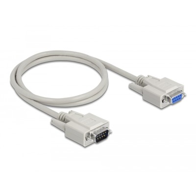 Delock Cable Serial RS-232 D-Sub9 male > RS-232 D-Sub9 female 1 m extension 2