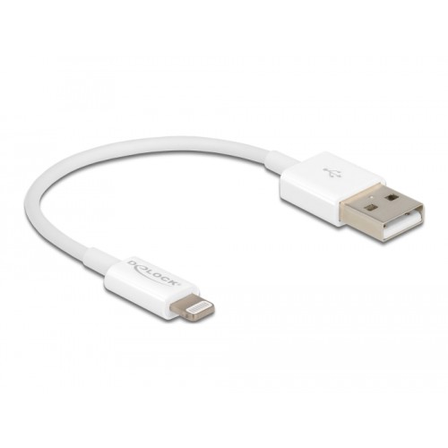 Delock USB data and power cable for iPhone™, iPad™, iPod™ white 15 cm