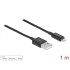 Delock USB data and power cable for iPhone™, iPad™, iPod™ black 1 m