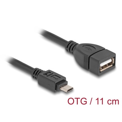 Delock USB 2.0 OTG Cable Type Micro-B male to Type-A female 11 cm