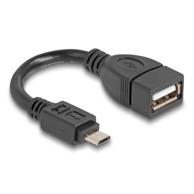 Delock USB 2.0 OTG Cable Type Micro-B male to Type-A female 11 cm 2