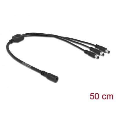 Delock Cable DC Splitter 5.5 x 2.1 mm 1 x female to 3 x male