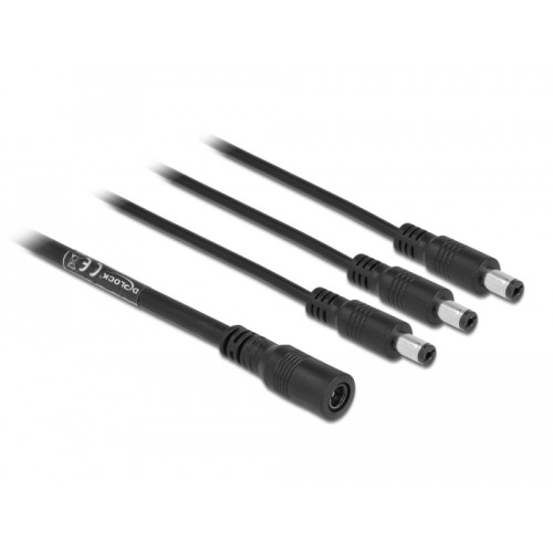 Delock Cable DC Splitter 5.5 x 2.1 mm 1 x female to 3 x male