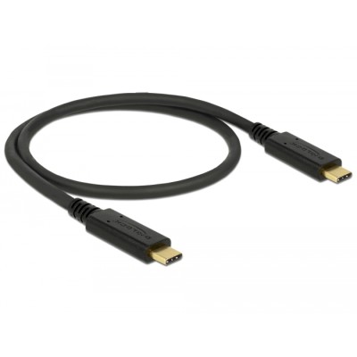 Delock USB 3.1 Gen 2 (10 Gbps) cable Type-C to Type-C 0.5 m PD 3 A E-Marker 2