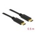 Delock USB 2.0 cable Type-C to Type-C 0.5 m PD 5 A E-Marker