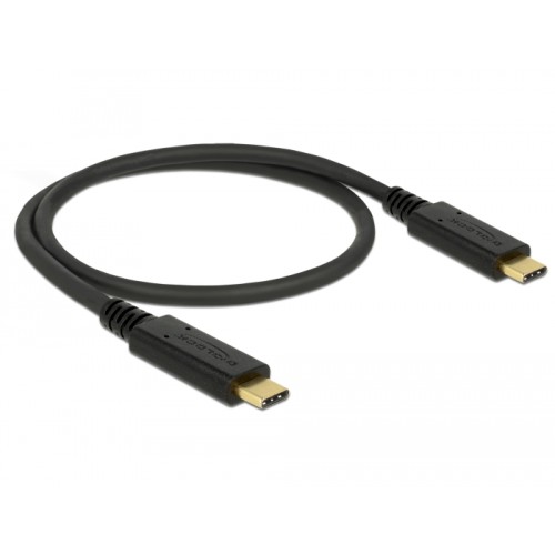 Delock USB 2.0 cable Type-C to Type-C 0.5 m PD 5 A E-Marker