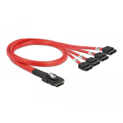 Delock Cable Mini SAS SFF-8087 > 4 x SATA 7 pin 0.5 m 2