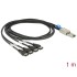 Delock Cable Mini SAS SFF-8088 > 4 x eSATA 1 m