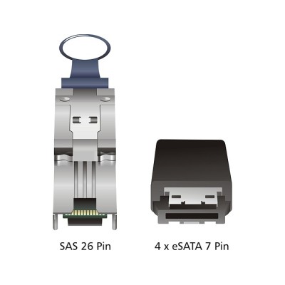 Delock Cable Mini SAS SFF-8088 > 4 x eSATA 1 m 2