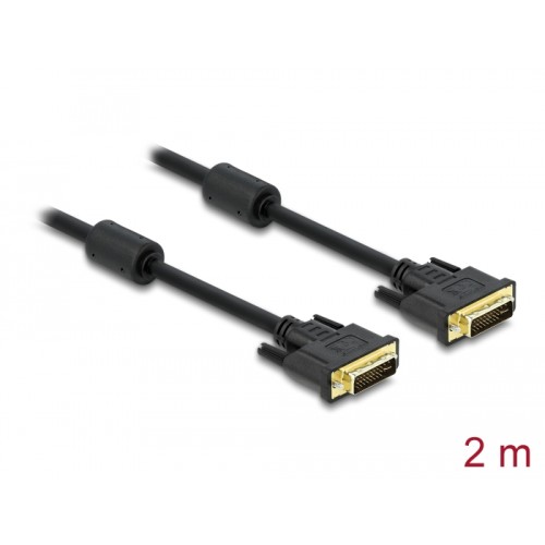 Delock Cable DVI 24+5 male > DVI 24+5 male 2 m black