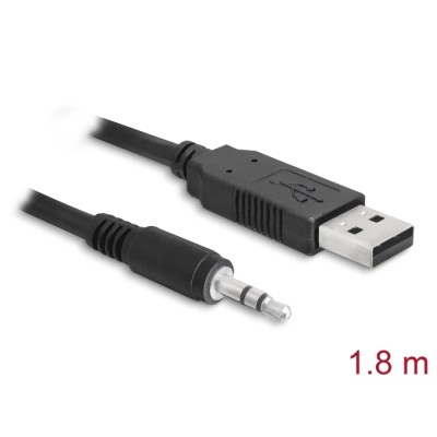 Delock Converter USB 2.0 male  TTL 3.5 mm stereo jack 1.8 m (3.3 V)